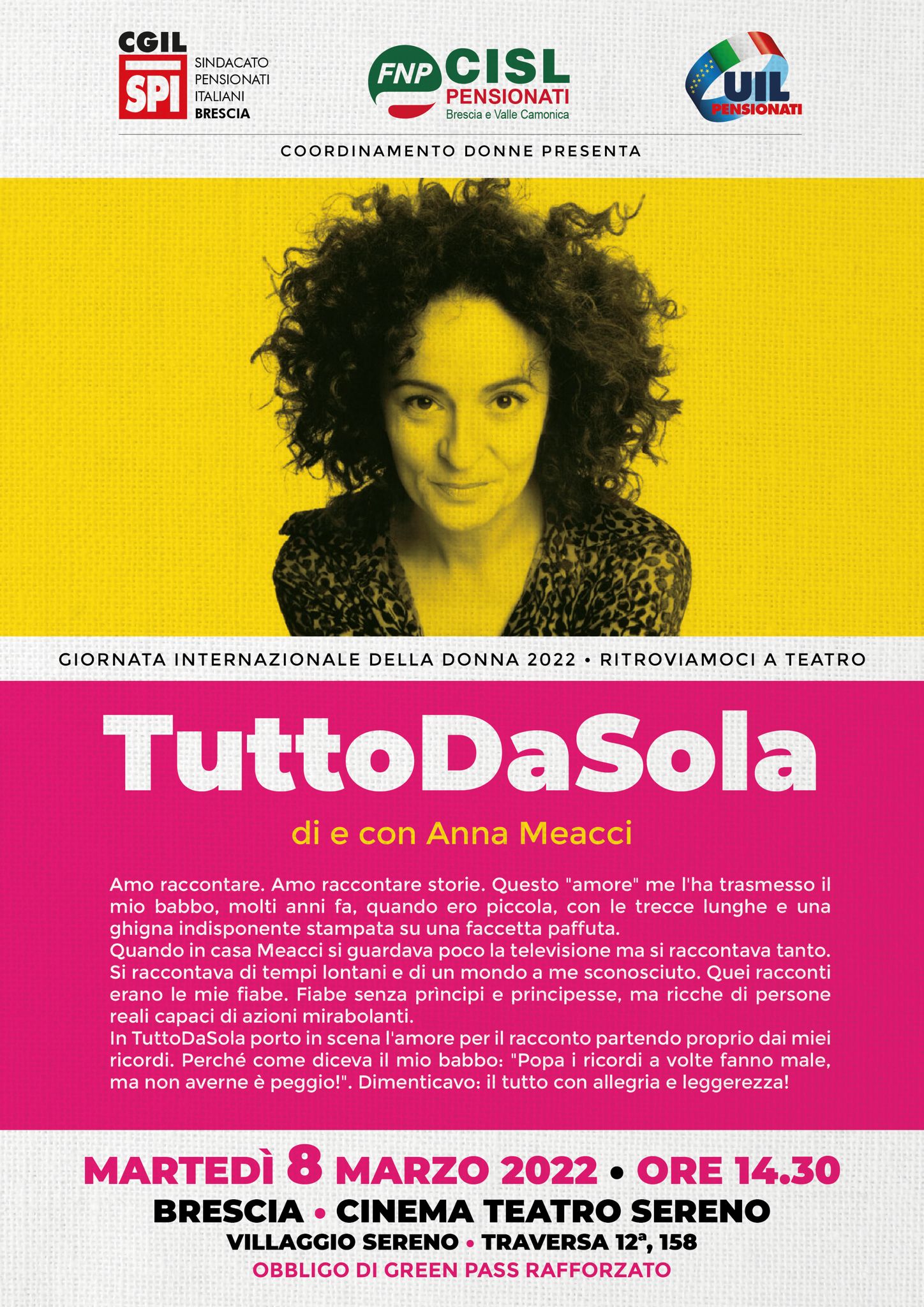 GIORNATA INTERNAZIONALE DELLA DONNA – TEATRO