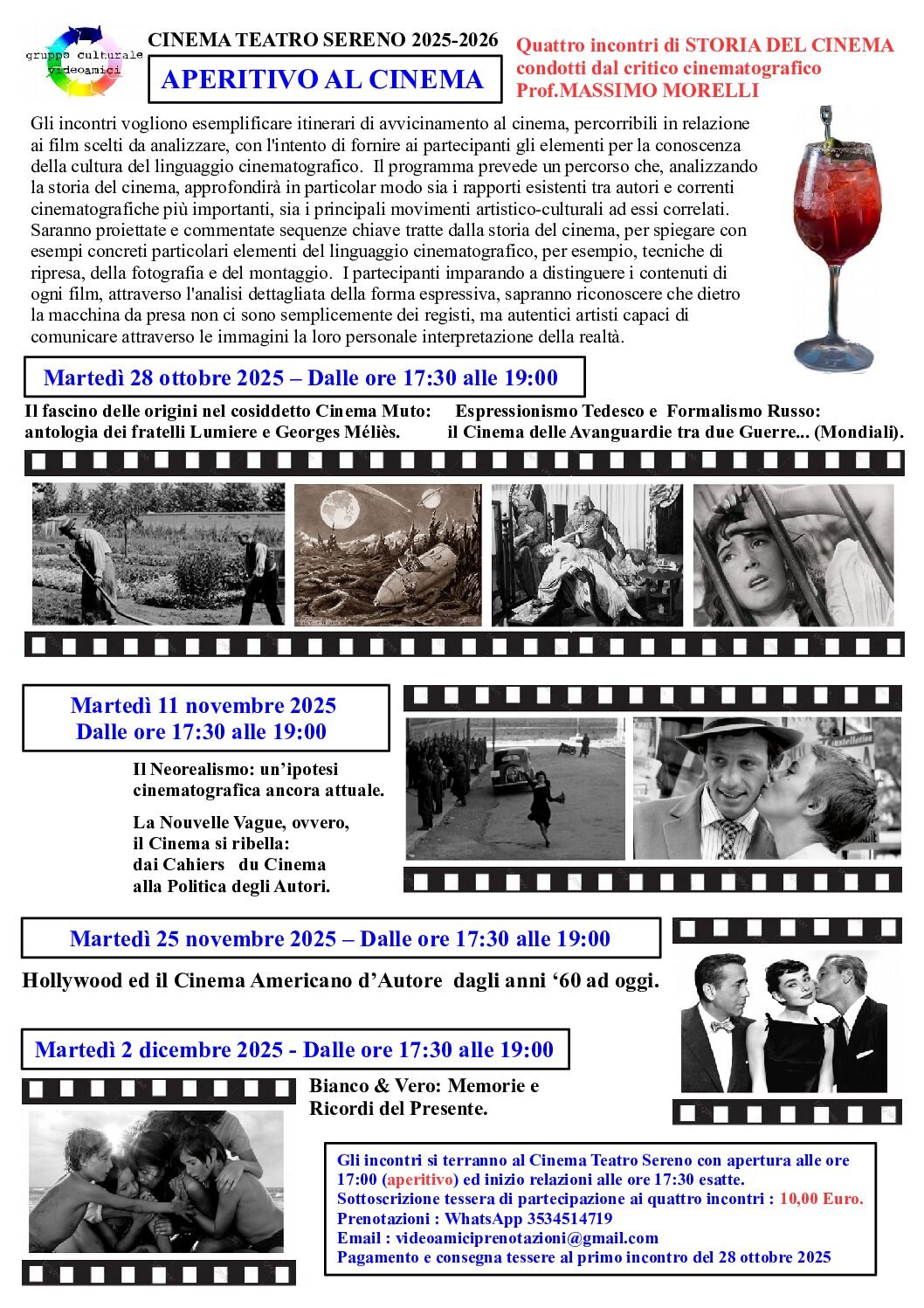APERITIVO AL CINEMA